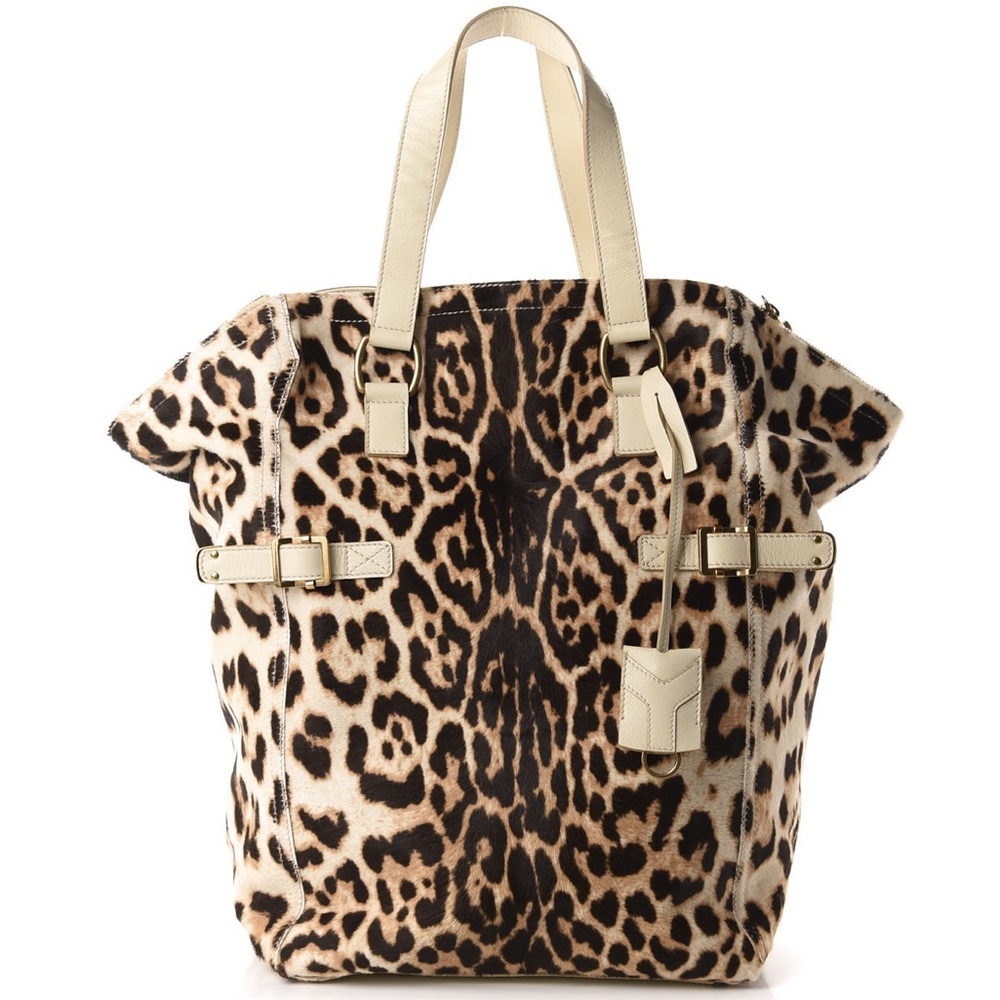 Yves Saint Laurent ~ Leopard Print Pony Hair ~ Large Downtown Bag